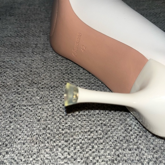 NWT✨ C.Paravano White Pointed Pump Heels - Picture 11 of 16